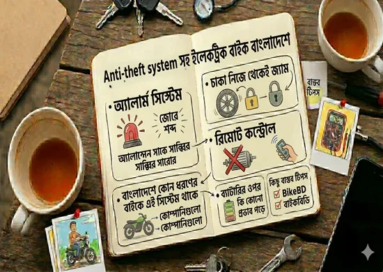 Anti-theft system সহ ইলেকট্রিক বাইক বাংলাদেশে