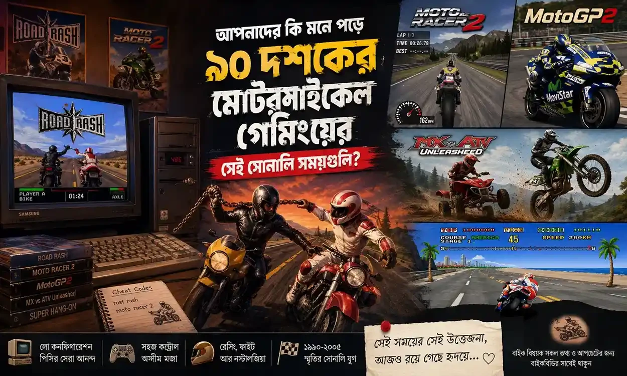 আপনাদের কি মনে পড়ে ৯০ দশকের মোটরসাইকেল গেমিংয়ের সেই সোনালি সময়গুলি?