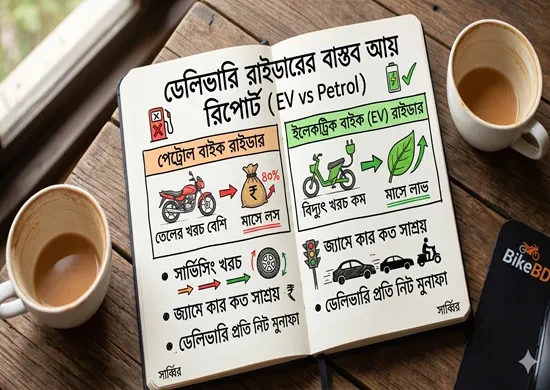 ডেলিভারি রাইডারের বাস্তব আয় রিপোর্ট (EV vs Petrol)