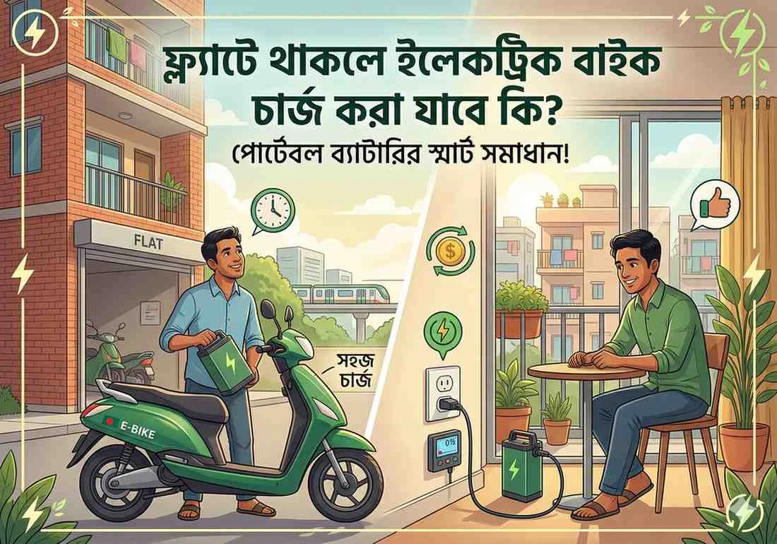 ফ্ল্যাটে থাকলে ইলেকট্রিক বাইক চার্জ করা যাবে কি?