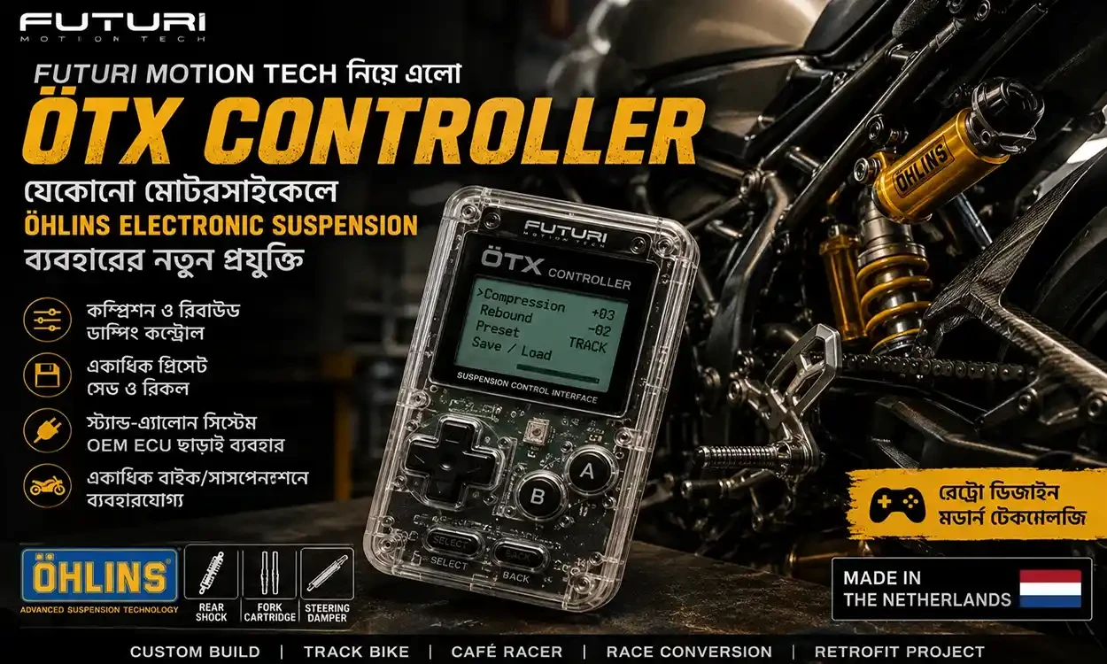Futuri Motion Tech নিয়ে এলো ÖTX Controller - যেকোনো মোটরসাইকেলে Öhlins Electronic Suspension ব্যবহারের নতুন প্রযুক্তি