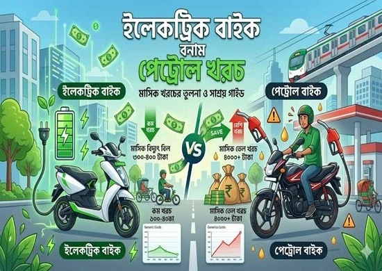 ইলেকট্রিক বাইক বনাম পেট্রোল খরচ: মাসিক তুলনা