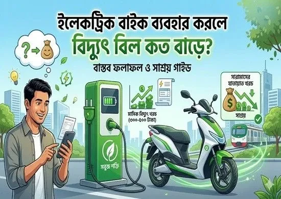 ইলেকট্রিক বাইক ব্যবহার করলে বিদ্যুৎ বিল কত বাড়ে?