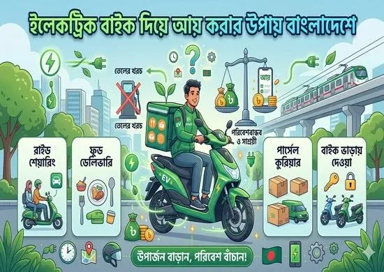ইলেকট্রিক বাইক দিয়ে আয় করার উপায় বাংলাদেশে