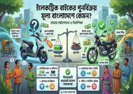 ইলেকট্রিক বাইকের পুনর্বিক্রয় মূল্য বাংলাদেশে কেমন?