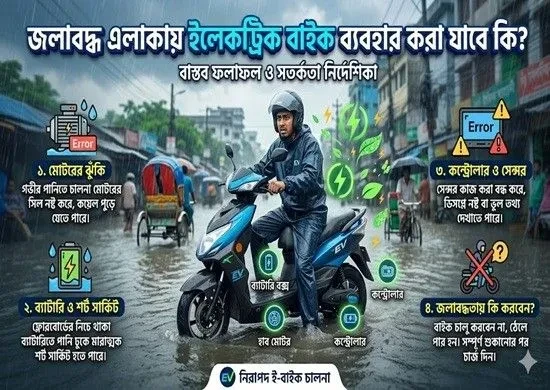 জলাবদ্ধ এলাকায় ইলেকট্রিক বাইক ব্যবহার করা যাবে কি?