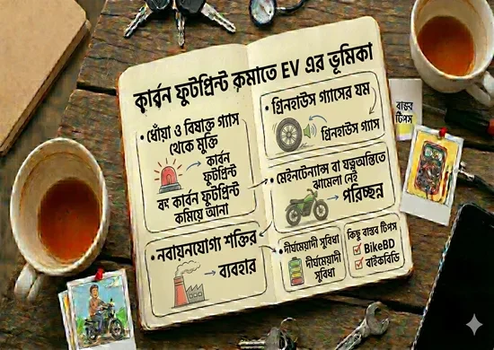 কার্বন ফুটপ্রিন্ট কমাতে EV এর ভূমিকা