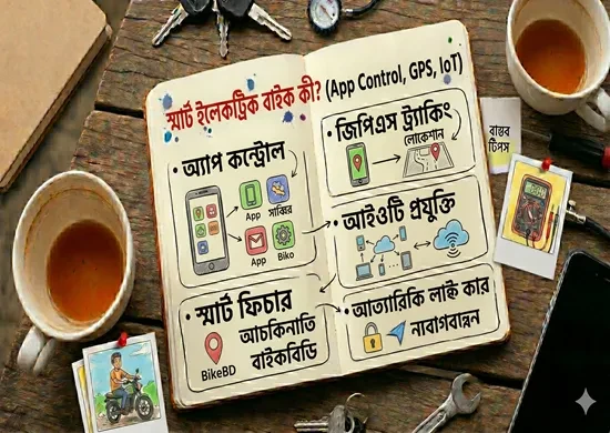 স্মার্ট ইলেকট্রিক বাইক কী? (App Control, GPS, IoT)