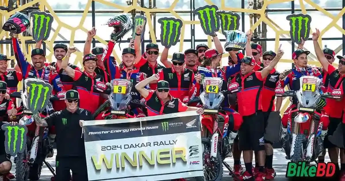 Team HRC (Monster Energy Honda team) Wins 2024 Dakar Rally At Saudi Arab On Motorcycle Category