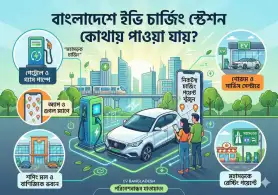 বাংলাদেশে ইভি চার্জিং স্টেশন কোথায় পাওয়া যায়?
