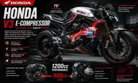 Honda Reveals New V3 E-Compressor Engine Promising 1200cc Performance in 900cc Engine