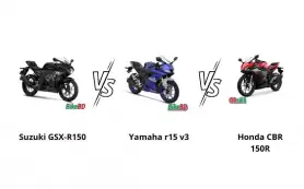 suzuki gsx r150 vs r15 v3 vs cbr 150r