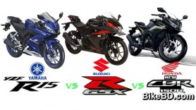 Yamaha R15 V3 VS Suzuki GSX-R150 VS Honda CBR150R Comparison Review