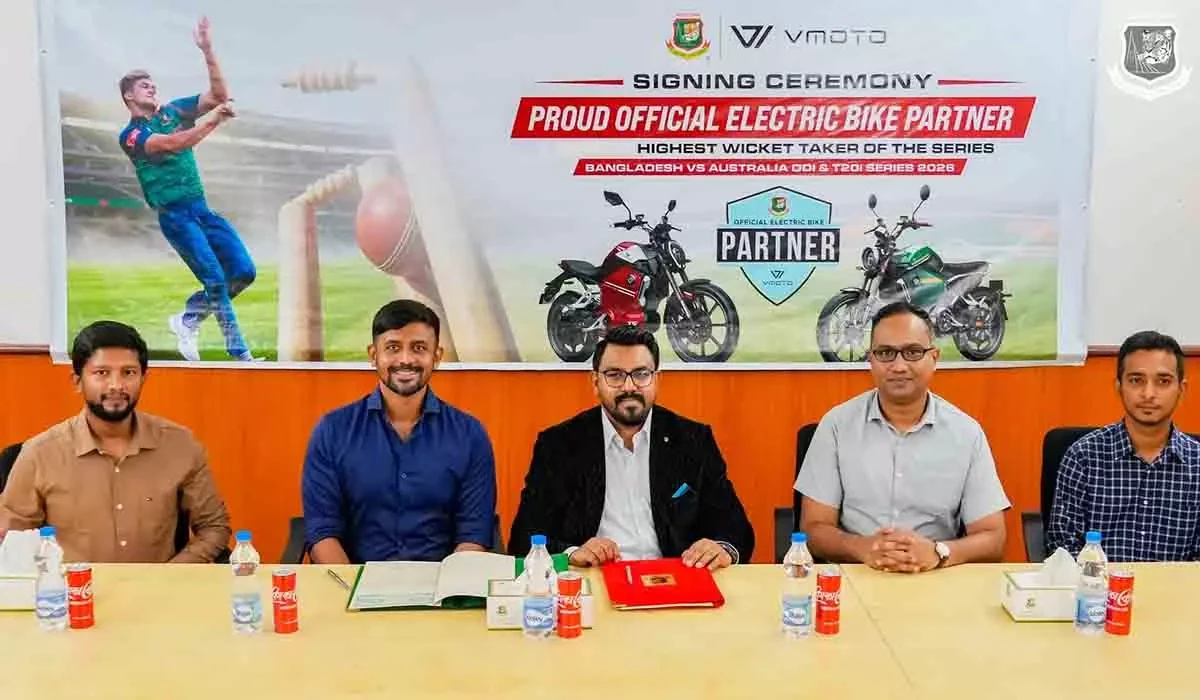 অস্ট্রেলিয়া-বাংলাদেশ ক্রিকেট সিরিজ ২০২৬-এর অফিসিয়াল ইলেকট্রিক বাইক পার্টনার ভিমোটো বাংলাদেশ