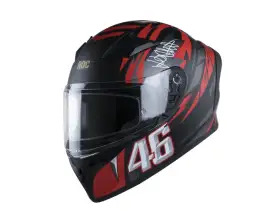 ROC R01 Black Glossy V3 Red Helmet