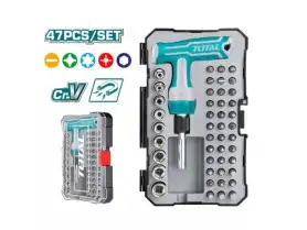 Total 47 Pcs T-handle wrench screwdriver set