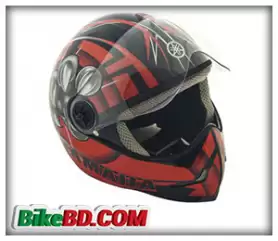Yamaha Helmet YR1 Red Graphics