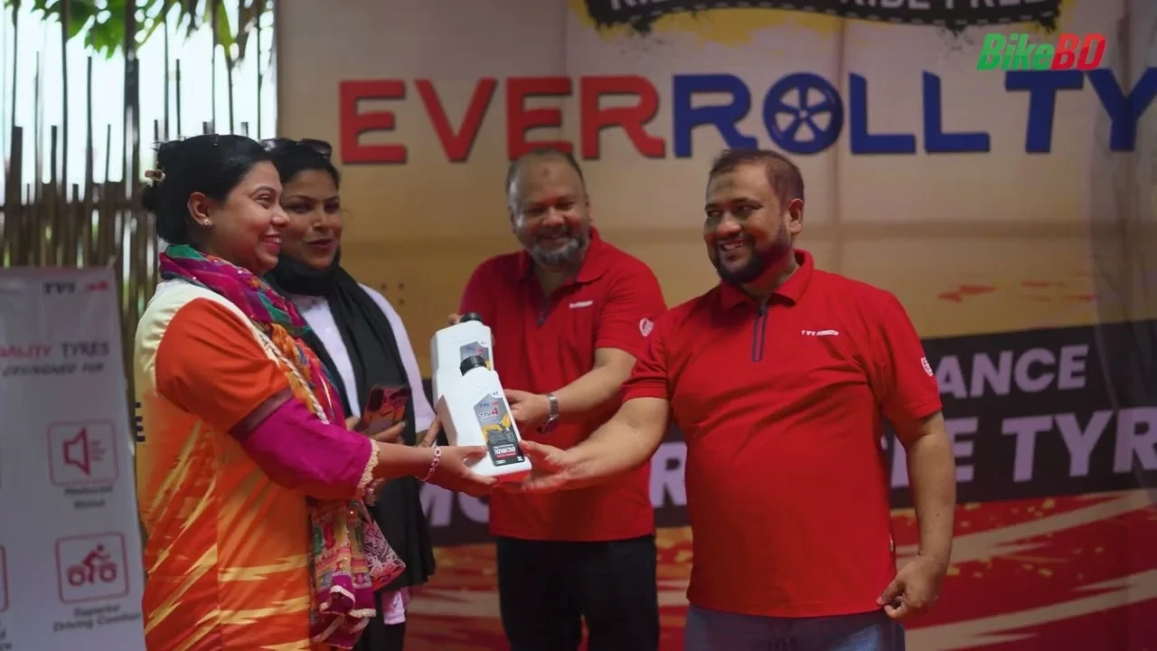 TVS EVERROLL Tyre Official Launch in Bangladesh 🇧🇩 | Morning Ride Event | Modina Auto Parts