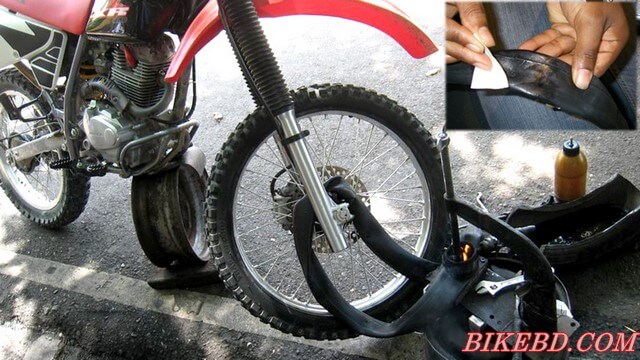 motorbike tire repairing method