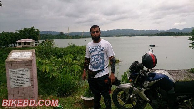 motorcycle traveler in bangladesh