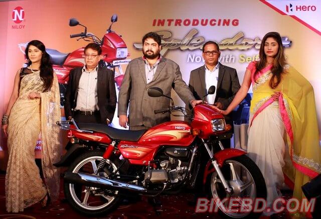 niloy motors launch hero splendor plus self version in bd