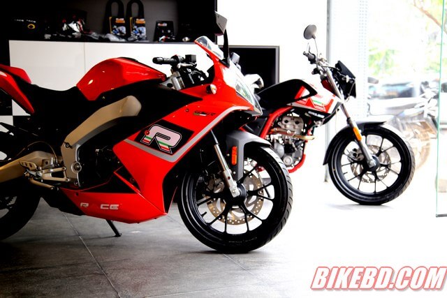 race motorcycle showroom