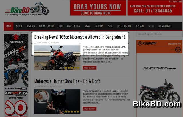 165cc motorcycle in bangladesh