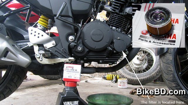 yamaha motorcycle fazer fi v2 oil filter replacement
